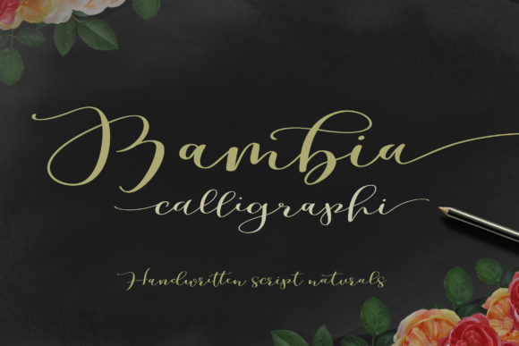 Bambia Calligraphi Font for Editorial Design