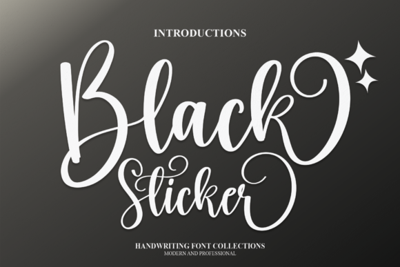 Black Sticker Font for Handmade Creations
