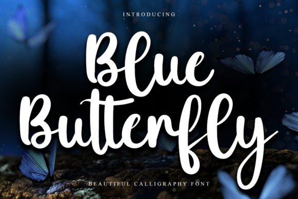 Blue Butterfly Font for Modern Branding and Digital Campaigns