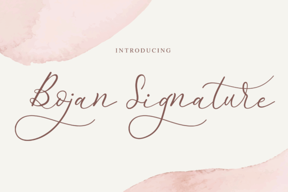 Bojan Signature: A Luxurious Handwritten Font for Campaign Design