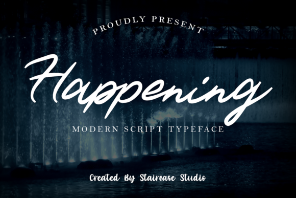 Happening Script Font for Editorial Design