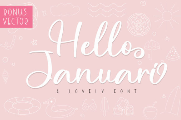 Hello Januari: A Romantic Script Font for Branding Projects