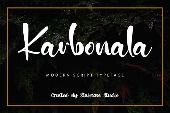 Karbonala Script Font for Handmade Creations
