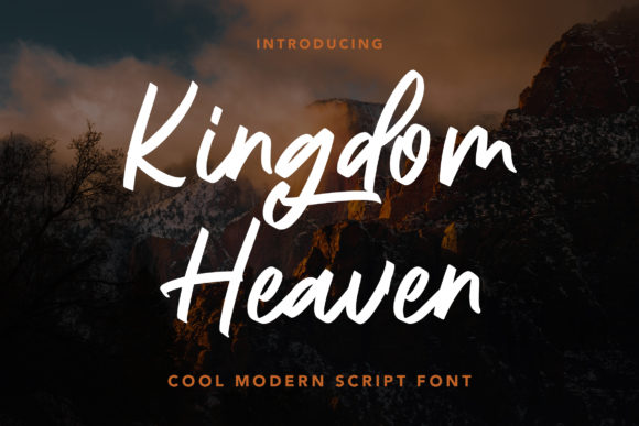 Kingdom Heaven: A Modern Script Font for Editorial Design