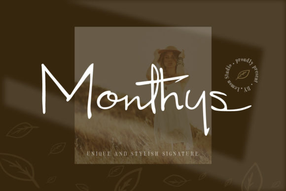 Monthys: A Handwritten Font for Editorial Elegance