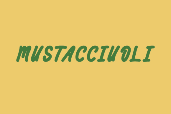 Mustacciuoli: A Handwritten Font for Creative Makers