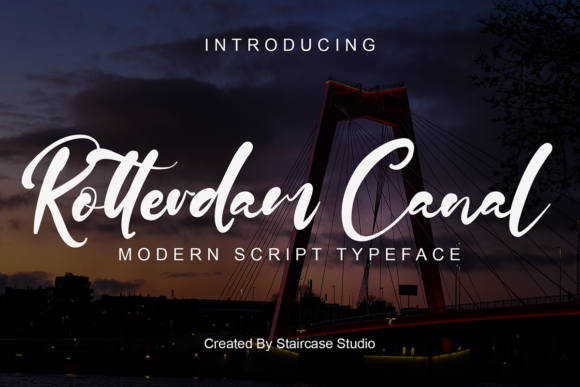 Rotterdam Canal: A Modern Script Font for Polished Branding