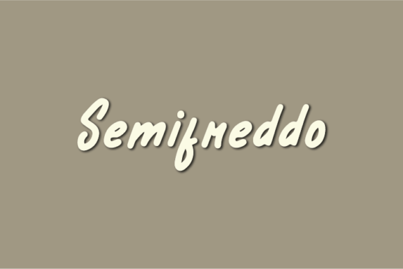 Semifreddo: A Handwritten Font with Digital Charm